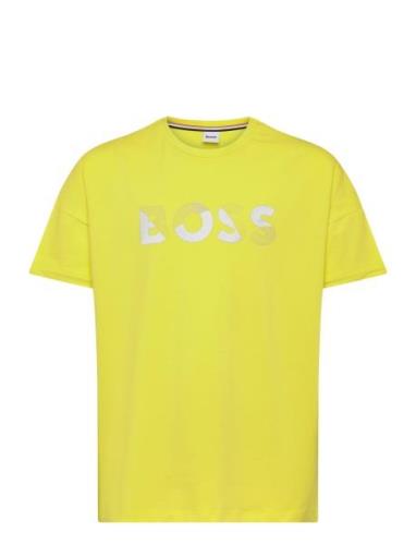 Short Sleeves Tee-Shirt Tops T-shirts Short-sleeved Yellow BOSS