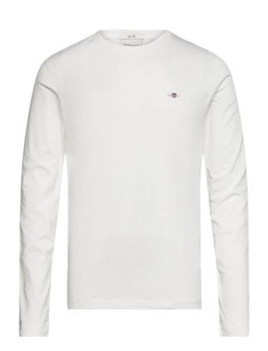 GANT Slim Shield Ls T-Shirt Vit