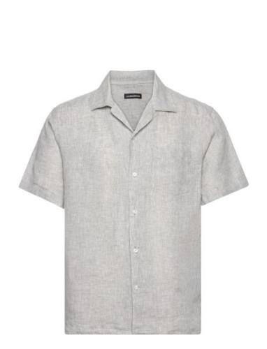 J. Lindeberg Elio Linen Melange Shirt Grå