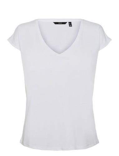 Vero Moda Vmfilli Ss V-Neck Tee Ga Noos Vit