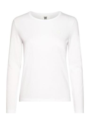 Moa Long Sleeve Gots Tops T-shirts & Tops Long-sleeved White Double A ...