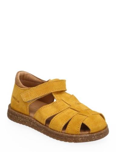 Sandals - Flat - Closed Toe - Shoes Summer Shoes Sandals Yellow ANGULU...