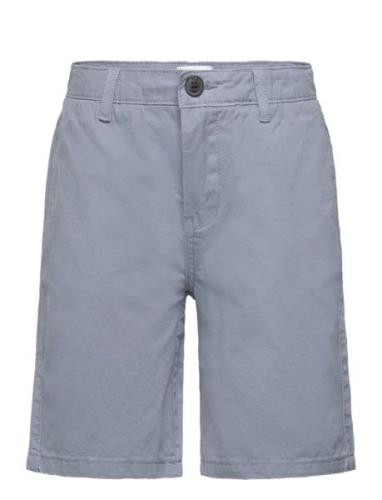 Mango Slim-Fit Chino Cotton Bermuda Shorts Blå