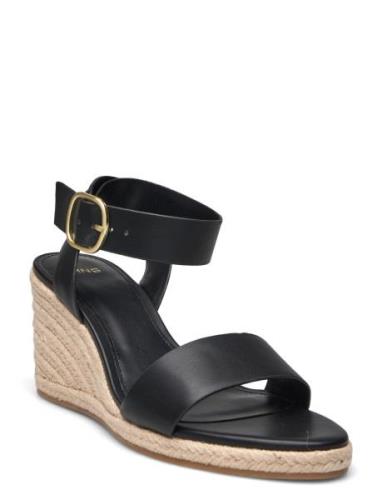 Wedge Buckle Sandals Sko Wedge Black Mango