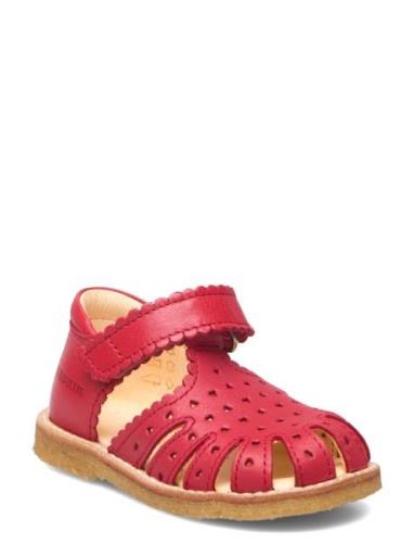 Sandals - Flat - Closed Toe - Shoes Summer Shoes Sandals Red ANGULUS