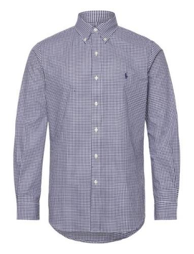 Polo Ralph Lauren Custom Fit Gingham Stretch Poplin Shirt Blå