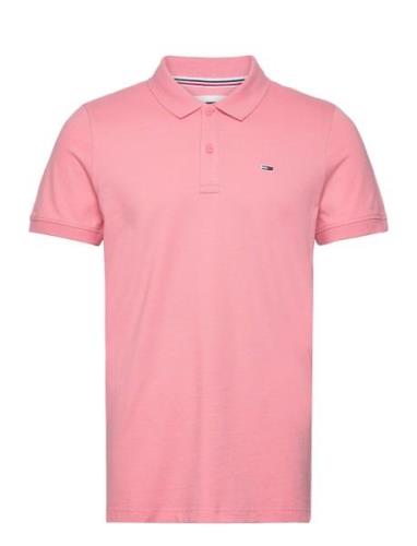 Tommy Jeans Tjm Slim Placket Polo Ext Rosa