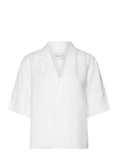 GANT Rel Ss Linen Shirt Vit