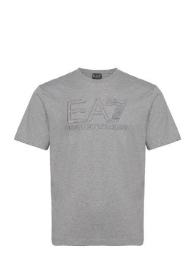 T-Shirt Tops T-shirts Short-sleeved Grey EA7