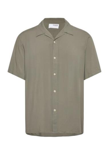 Selected Homme Slhrelax-Karlsson Shirt Ss Khaki Green