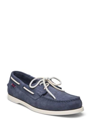 Sebago Docksides Portland Nubuck Marinblå