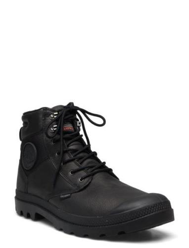 Palladium Pampa Shield Wp+ Lth Svart