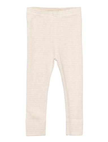 Copenhagen Colors Striped Leggings Beige