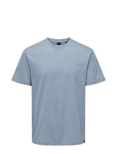 ONLY & SONS Onsmax Life Ss Stitch Tee Noos Blå