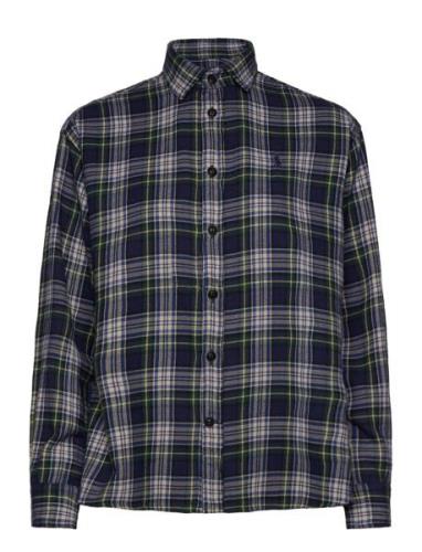 Polo Ralph Lauren Relaxed Fit Plaid Cotton Twill Shirt Marinblå