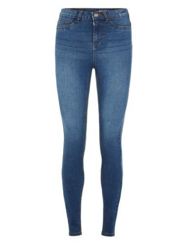 NOISY MAY Nmcallie Hw Skinny Blue Jeans Fwd Noos Blå