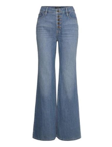 High-Rise Flare Jean Bottoms Jeans Flares Blue Lauren Ralph Lauren