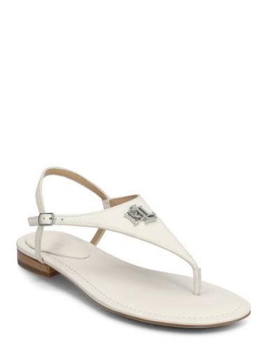 Ellington Lizard-Embossed Sandal Platta Sandaler White Lauren Ralph La...