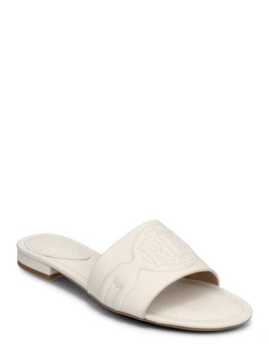 Soft Nappa-Alegra Iii-Sn-Sli Platta Sandaler White Lauren Ralph Lauren