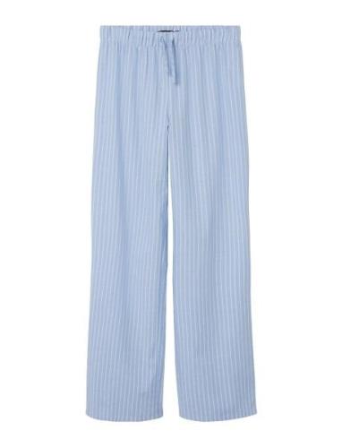 LMTD Nlffouipe Poplin Straight Pant Blå