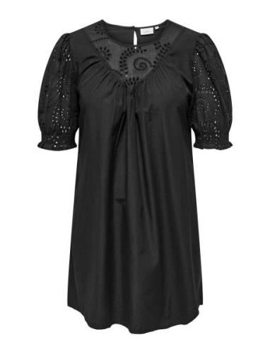 Carraine 2/4 Abk Dress Wvn Kort Klänning Black ONLY Carmakoma