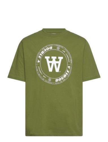 Asa Tirewall T-Shirt Gots Tops T-shirts Short-sleeved Green Double A B...