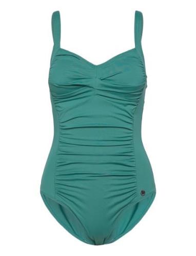 Potenza Solid Swimsuit Baddräkt Badkläder Green Panos Emporio