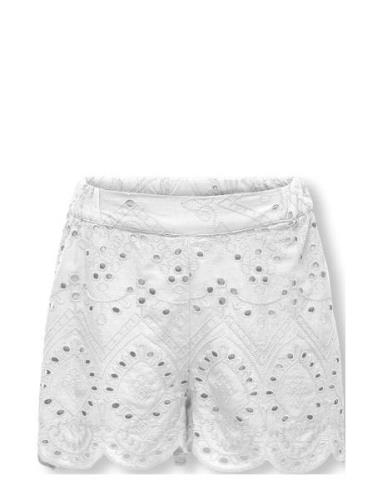 Kogcleo Life Emb Shorts Wvn Bottoms Shorts White Kids Only