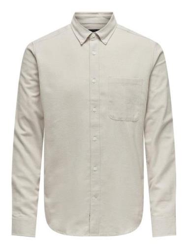Onsgudmund Slim 1-Pkt Solid Shirt Noos Tops Shirts Casual Cream ONLY &...