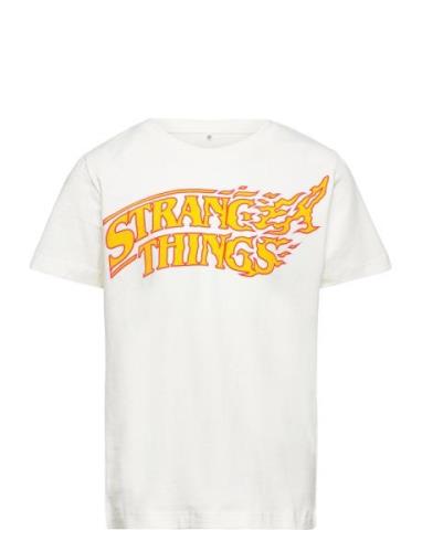 Nkmdec Strangerthings Ss Top Box Bfu Tops T-shirts Short-sleeved White...