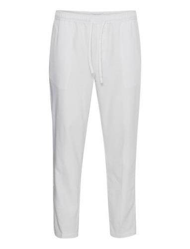 Cfpilou 0066 Drawstring Linen Mix P Bottoms Trousers Casual White Casu...
