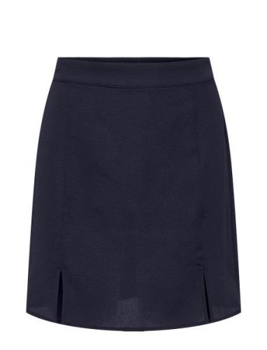 ONLY Onlnova Life Lux Taylor Slit Skirt Solid Blå