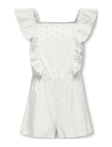 Kogelly Emb Playsuit Wvn Jumpsuit White Kids Only