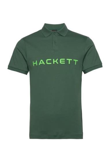 Essential Polo Tops Polos Short-sleeved Green Hackett London