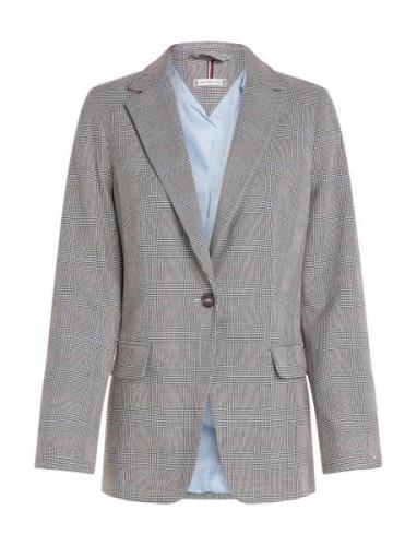 Tommy Hilfiger Pow Check Regular Blazer Grå