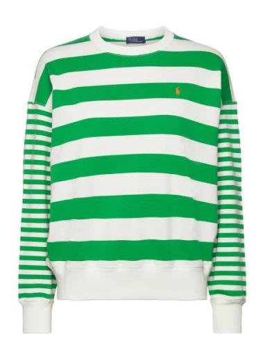 Polo Ralph Lauren Striped Organic Cotton Terry Sweatshirt Grön