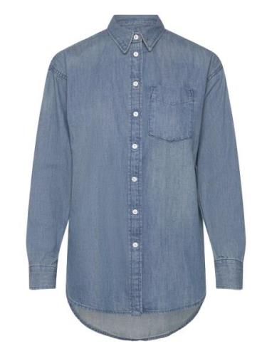 Lauren Ralph Lauren Relaxed Fit Denim Shirt Blå