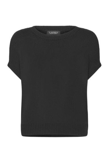 Lauren Ralph Lauren Rib-Knit Short-Sleeve Sweater Svart