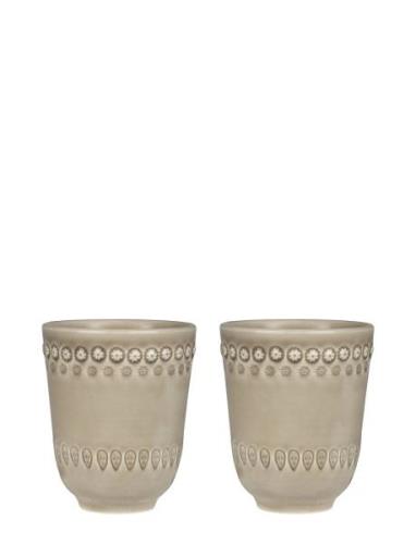 Daisy Mug 2-Pack Home Tableware Cups & Mugs Tea Cups Beige PotteryJo