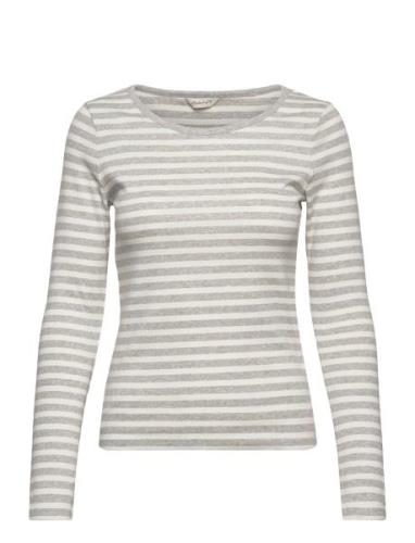 Slim Striped 1X1 Ribbed Ls T-Shirt Tops T-shirts & Tops Long-sleeved G...