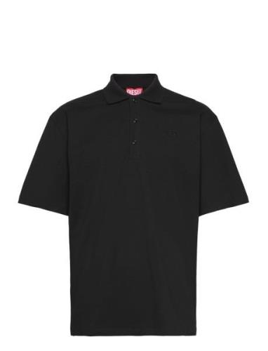 T-Vort-Megoval-D Polo Shirt Tops Polos Short-sleeved Black Diesel