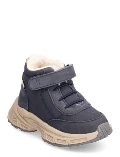 Astoni Velcro Tex Vinterkängor Med Kardborreband Navy Wheat