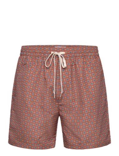 Les Deux Stan Aop Swim Shorts 2.0 Brun