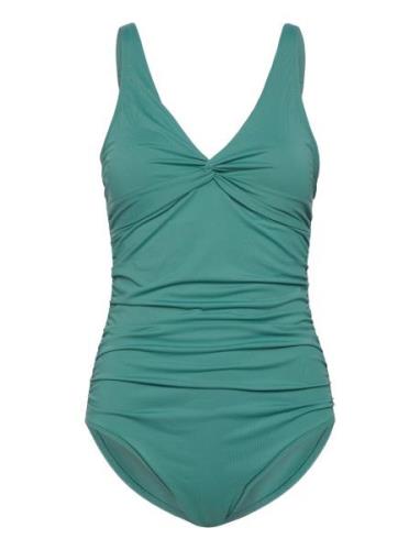 Simi Solid Swimsuit Baddräkt Badkläder Green Panos Emporio