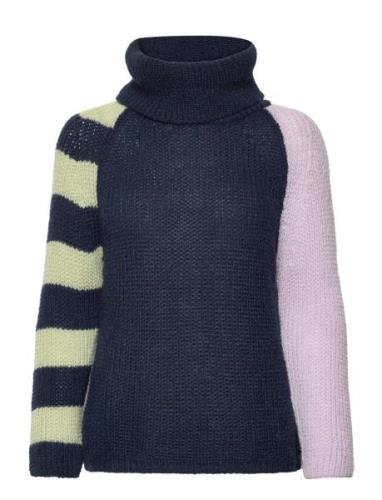 Lucille Knit Jumper Tops Knitwear Turtleneck Multi/patterned Noella