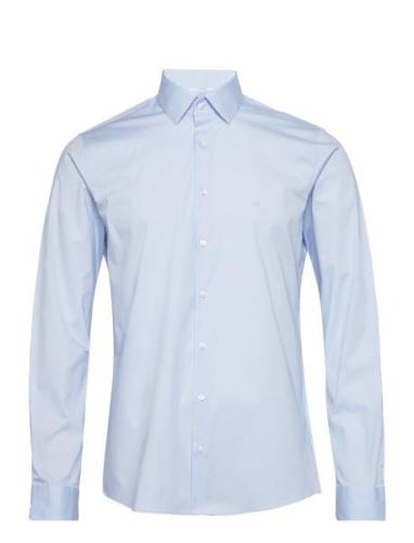 Calvin Klein Poplin Stretch Slim Shirt Blå