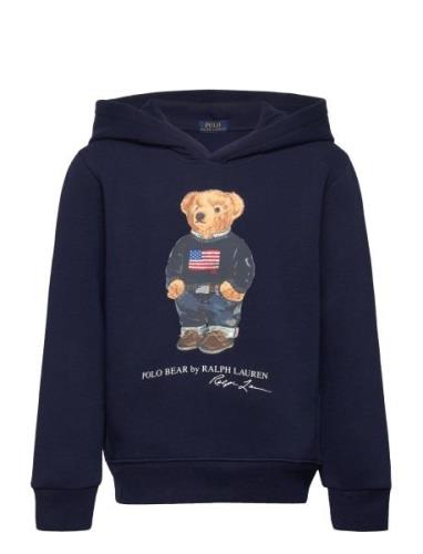 Ralph Lauren Kids Polo Bear Fleece Hoodie Marinblå