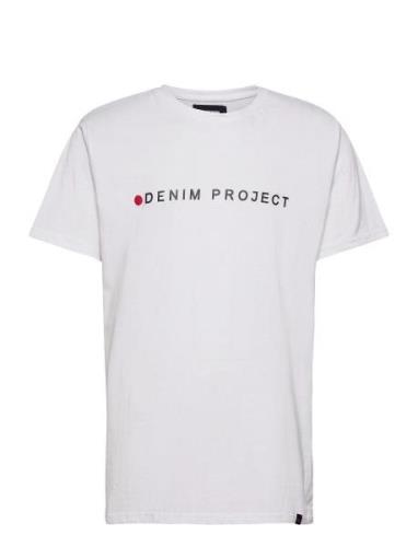 Logo Tee Tops T-shirts Short-sleeved White Denim Project