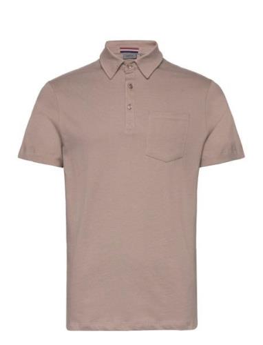 Arese Ss Polo M Tops Polos Short-sleeved Beige SNOOT