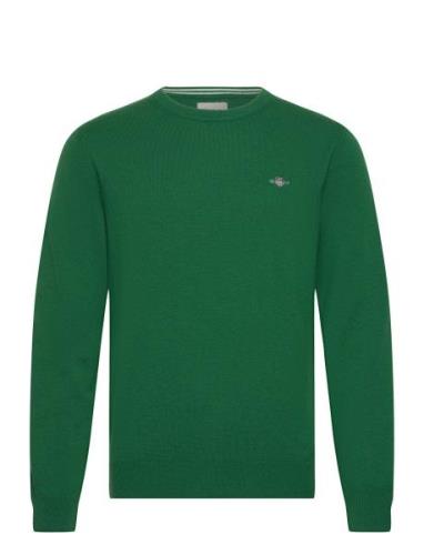 GANT Superfine Lambswool C-Neck Grön